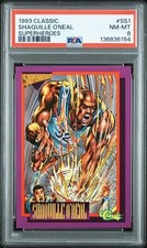 1993 CLASSIC SHAQUILLE O'NEAL SUPERHEROES #SS1 NM/MT PSA8 PROMOTIONAL BACK picture