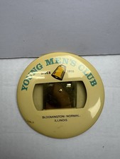 Young Mens Club Vintage Pinback 3.5” Since 1916 Very Rare picture