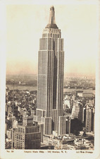 EMPIRE STATE BUILDING REAL PHOTO POSTCARD NY NEW YORK CITY 1930s RPPC picture