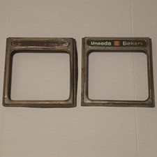 Lot of 2 Antique National Biscuit Co Uneeda Bakers Hinged Counter Display Frames picture