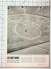 1950s Remote Control Lawn Mower Ad Michigan State Stadium Charm Soap Shampoo picture