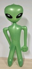 Vintage 1999 Northeast Import Alien Blow Up Inflatable Space Man 48” Green picture