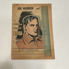 Rare Vtg 1940s Joe Worker and the Story of Labor Comic Book Union Black History picture