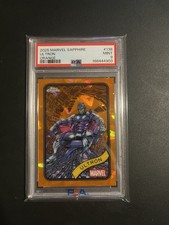 2025 Topps Chrome Marvel Sapphire Ultron #138 Refractor Orange /25 PSA 9 picture