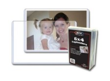 Lot of 50 BCW 6 x 4 - Topload Photo / Postcard Holders 6x4 toploaders side load picture