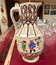 Antique Villeroy & Boch Mettlach #171 Twelve Months 3.2L Master Stein Jug picture