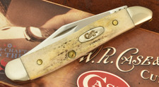 CASE XX USA GENUINE TOASTED STAG PEANUT KNIFE 5220 SS NICE 2011 (35978) picture