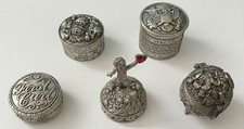 Vintage Pewter Trinket Box Lot Rawcliffe Heritage Ms Dee Cherub Eagle 1990s picture
