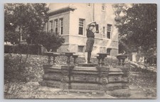Houlton Maine Fountain in Park Photolux RPPC Postcard American Art Co. picture