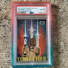 2021 Topps Chrome Star Wars Galaxy #51 New Republic /99 WAVE Refractor PSA 10 picture