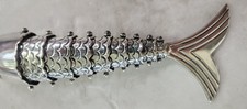Vintage Articulated Fish Bottle Opener Silver Plated Mexico 7.5” Ornate picture
