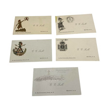 Vintage Knights Templar St Paul Commandery G G Fall Calling Cards Set Of 5 NH picture