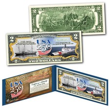 COAST GUARD - USA America 250 Anniversary USS Bear Historic Ship Genuine $2 Bill picture