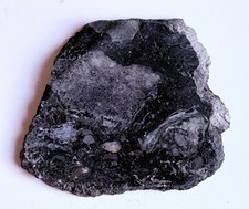 Rare Slice Blue Glass Impactite Black Onaping Sudbury 51 gram, 6.5 Cm picture