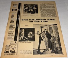 Rare Vintage 1958 Halloween Newspaper Article Chicago Tribune Margaret Francis picture