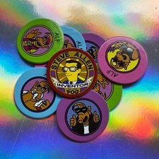 Remember Alf Pogs Set & Steve Allen Inventor of Pogs + Bart Simpsons Soul picture