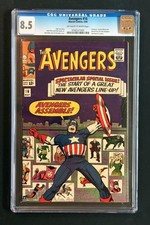 Avengers 16 CGC 8.5 1965 Hawkeye Scarlet Witch Quicksilver Join Marvel Key picture