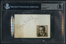 Gene Kelly signed autograph auto 3x5 cut Actor Singin' in the Rain BAS Slabbed picture