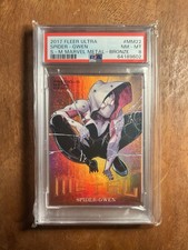 Spider-Man Fleer Ultra 2017: MM22 Bronze Spider-Gwen PMG Card #/199 PSA 8 picture