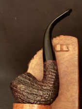 Piccadilly 78 Sandblast Bent Billiard Estate Pipe - Vulcanite Tapered Stem picture