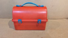 Emenee Red and Blue Lunchbox w/ American Thermos Icy-Hot vacuum bottle MCM swag picture