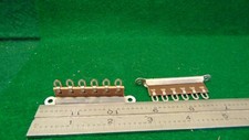 (2) 6 Position Heavy Duty Phenolic Terminal Strip Tie Point 2 Hole Mount NOS picture