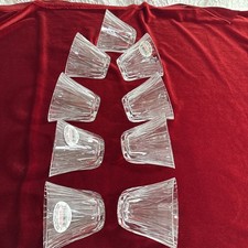 Vtg 9 Lot DePlomb USA 24% Lead Crystal Fluted Votive Candle Holders 3