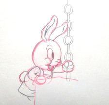 OSWALD THE RABBIT 1930's WALTER LANTZ ORIGINAL PRODUCTION cel DRAWING chain picture