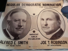 Al Smith and Joe Robinson 1928 Presidential Campaign Poster picture