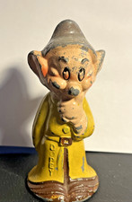 Vintage 1930s Lincoln Logs Disney Dopey Lead Metal Figure Snow White Toy picture