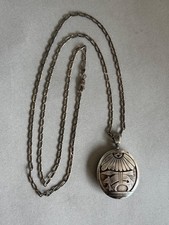Cheryl Wadsworth Hopi Sterling  2 sided Pendant w Bear,  and Kokopelli w Chain picture