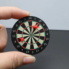 1pc 1/6 Mini Dartboard Fridge Magnet Miniature Game Home Decor Accessory picture