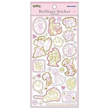 Kamiojapan Pokemon Brilliant Sticker Fairy Type Pink x Gold picture
