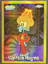 Captain Magma Squidward 2025 Topps Chrome SpongeBob #136 Gold Refractor /50 picture