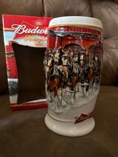 VINTAGE HOLIDAY BUDWEISER BEER STEIN picture
