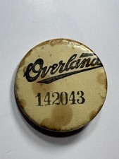 Antique Early OVERLAND MOTOR CO. Employee Pin-Back Badge Automotive Automobile picture