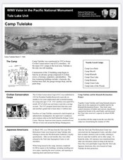 8.5x11 WWII Camp Tulelake War Camp Site Bulletin USA Historic Document picture