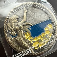 2018RIMPAC Joint Base Pearl Harbor Hula Girl Challenge Coin US Navy JBPHH Hawaii picture