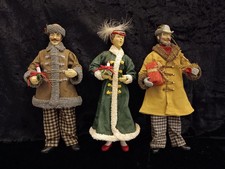 Set Of 3 Vtg 1987 - 88 Clothtique Possible Dreams Christmas Carolers Victorian  picture