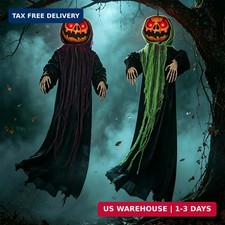 yosager 2 Pack Halloween Decorations, 6 FT Lighted Hanging Pumpkin Men picture