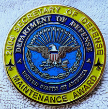 RARE  Department of Defense 27th Maintenance Group Challenge Coin NOS, UNUSUAL picture