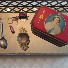 Queen Elizabeth II Coronation Tin British lot 1939 silver plated spoon picture