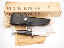 Vtg 1972 Buck 116 Caper Inverted 3 Three Liner Fixed Blade Hunting Knife & Box picture