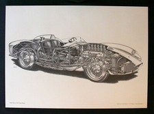 Yoshihiro Inomoto 1958 Ferrari 250 Testa Rossa Cutaway Print Technical Drawing picture