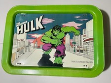 Vintage 1979 Marvel The Incredible Hulk Metal TV Lap Tray Folding Legs Comic picture