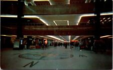 Pittsburgh PA Airport Interior Compass Star Rose Lights postcard IQ8 picture