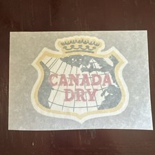 Vintage Canada Dry Soda Iron On Transfer Advertising Logo Retro 3x3.5” picture
