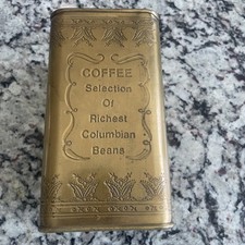 VINTAGE Department 56 - COFFEE Selection of the Richest Columbian Beans - brass picture