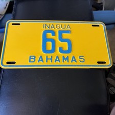 Bahamas License Plate, InaguA clean  low number  picture