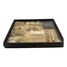 Antique Shadow Box Display Drawer Wool Product Samples Philadelphia Museum picture